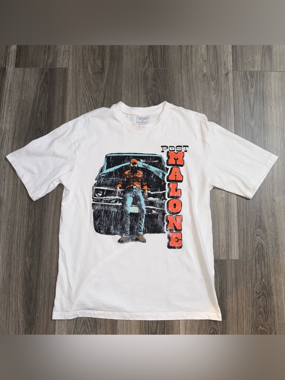Post Malone F-1 Trillion Truck T-Shirt Size Medium Cotton Short Sleeves